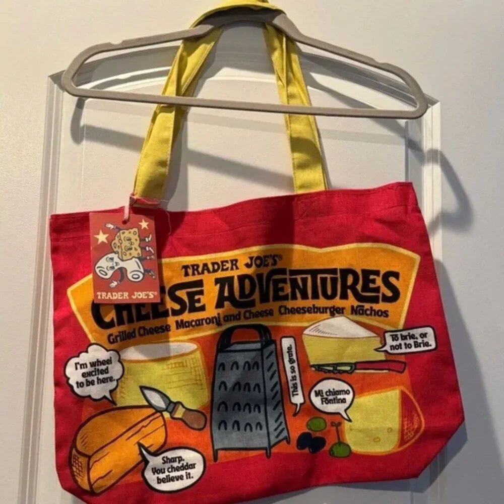 NWT! Trader Joe's Red Cheese Experience Tote